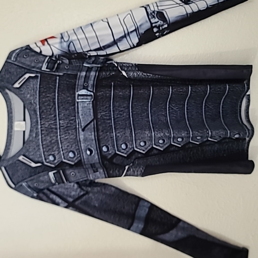 Marvel Winter Soldier Mens Graphic Compression Long Sleeve 3D Print Shirt Sz 2XL - Picture 4 of 15